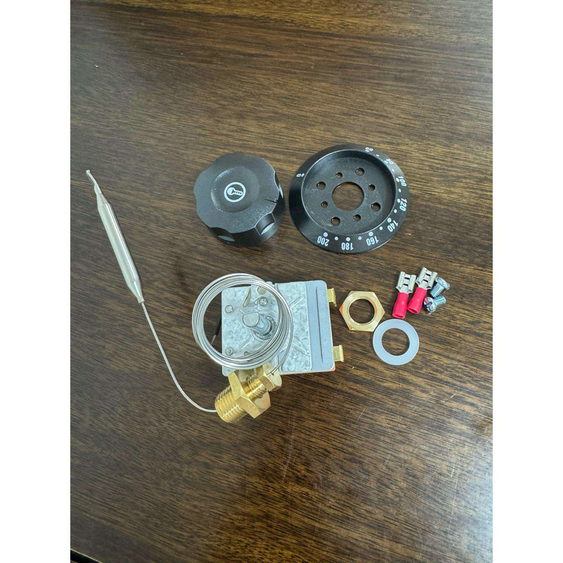 温控器开关旋钮式电烤箱烤肠机油炸锅电炸炉调温器带油封螺丝防水