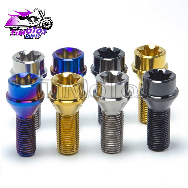 TMJ钛合金轮毂螺丝汽车改装锻造轻量化M12/M14X28 P1.25/P1.5mm