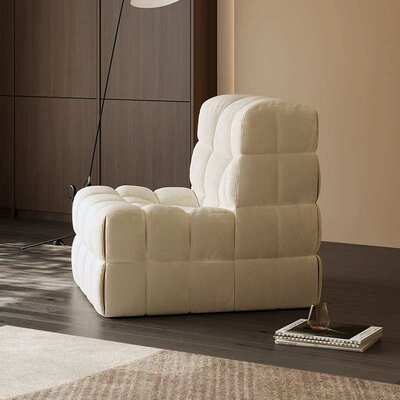 跨境真空压缩鹿岛华夫格灯芯绒单人沙发客厅设计师休闲懒人沙发椅