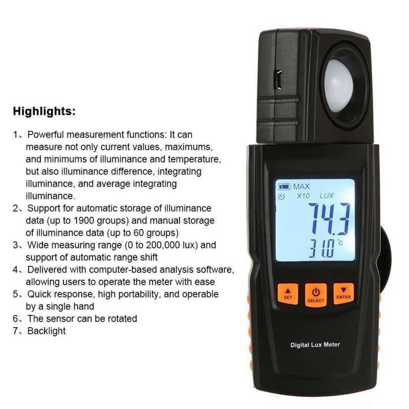 GM1010/1020数字式照度计专业测量Illumination photometer