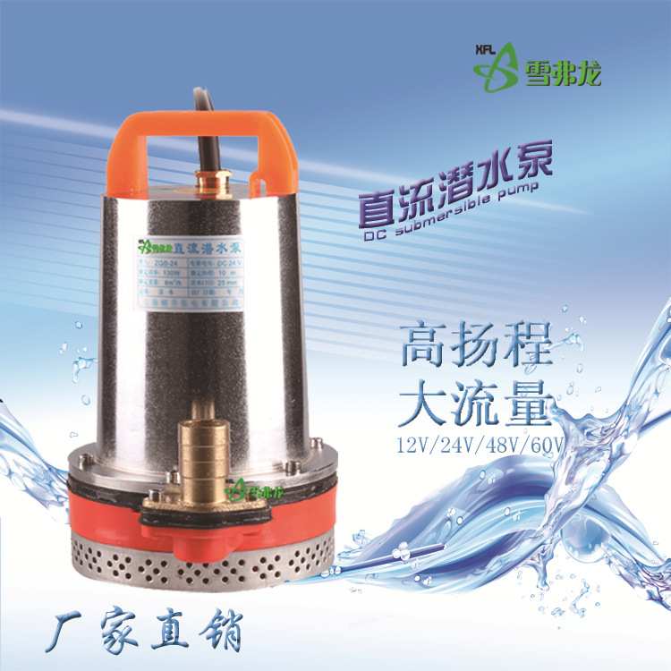 微型12V/24V/48V高压扬程家用无刷直流电瓶塑料外壳潜水泵/水泵