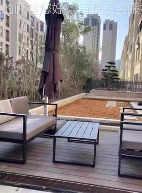 户65238外沙发组合庭院室防水防晒金属沙椅发茶几外阳茶台桌卡座