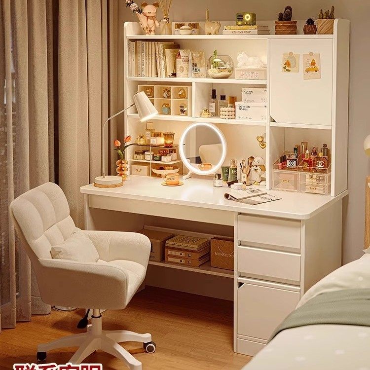 实木芯书桌中学生家用学习写字台卧室书架一体桌子书柜靠墙电脑桌,办公设备/耗材/相关服务,其它,淘宝优惠券,粉丝福利购,淘宝优惠卷