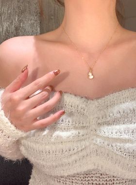 法式双面葫芦吊坠项链