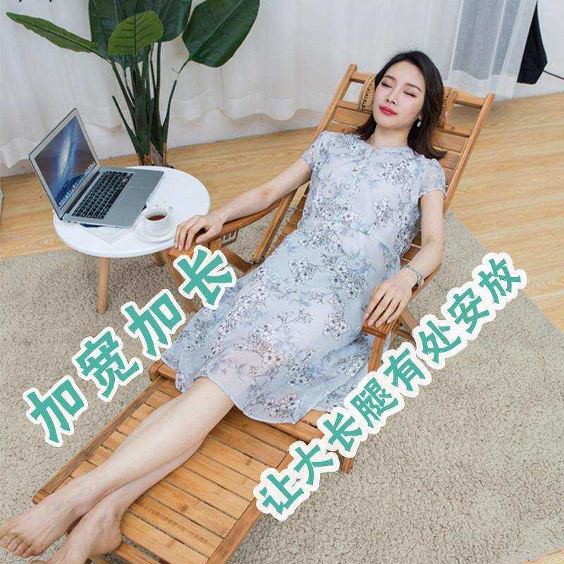 竹制躺椅午休可折叠椅子家用实木睡椅老人凉椅阳台懒人午睡