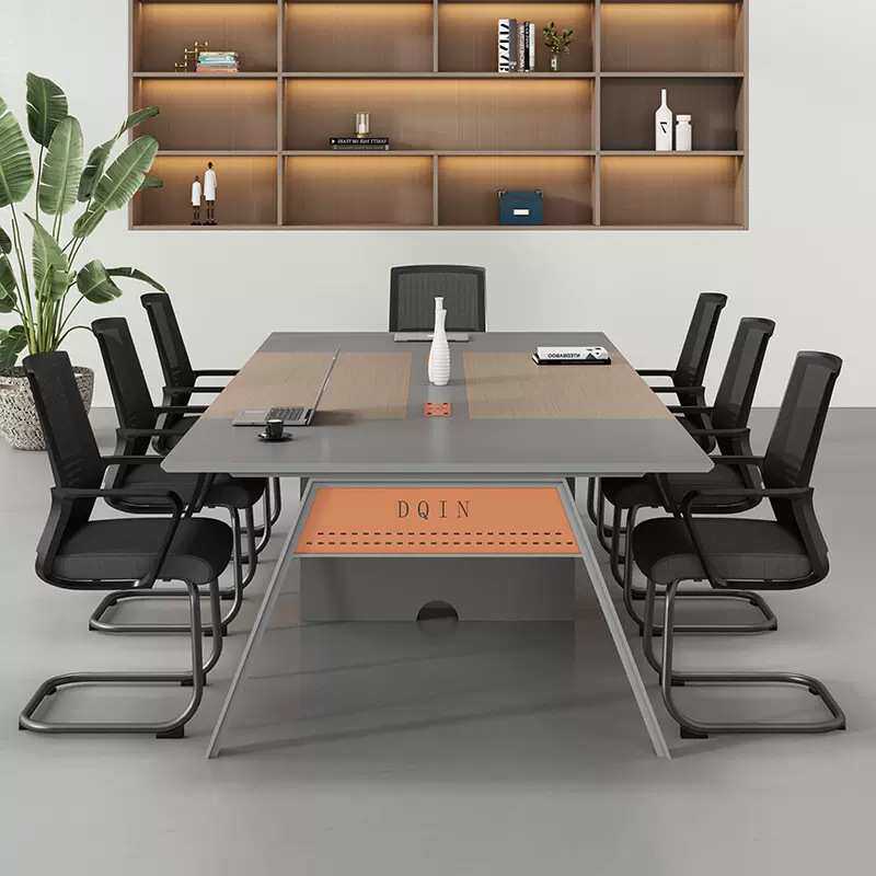 小型会议桌长桌椅组合商务接待办公家具现代简约洽谈桌商用长条桌