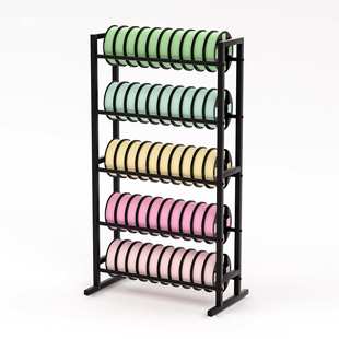 3D打印耗材架多功能收纳50卷耗材储物架带轮货架黑色耗材展示架