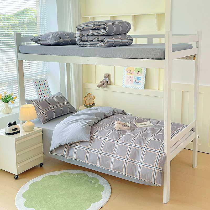 宿舍床上三件套学生季纯棉新款床品上下铺单人被褥被子全套一整套