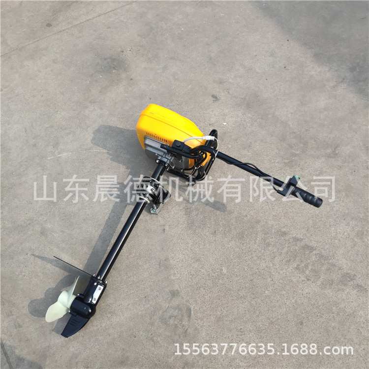汽油冲锋舟推进器 小型船用挂桨带档位水冷尾挂机