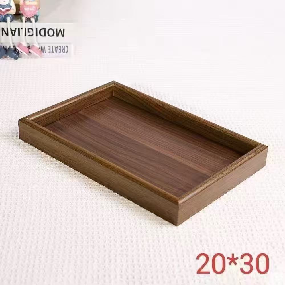 木质茶盘餐用实木托盘长方形家用餐盘茶具茶水杯托盘简约现代