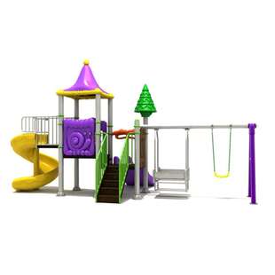 新款户外组合滑梯秋千房地产小区幼儿园户外滑梯设备厂家