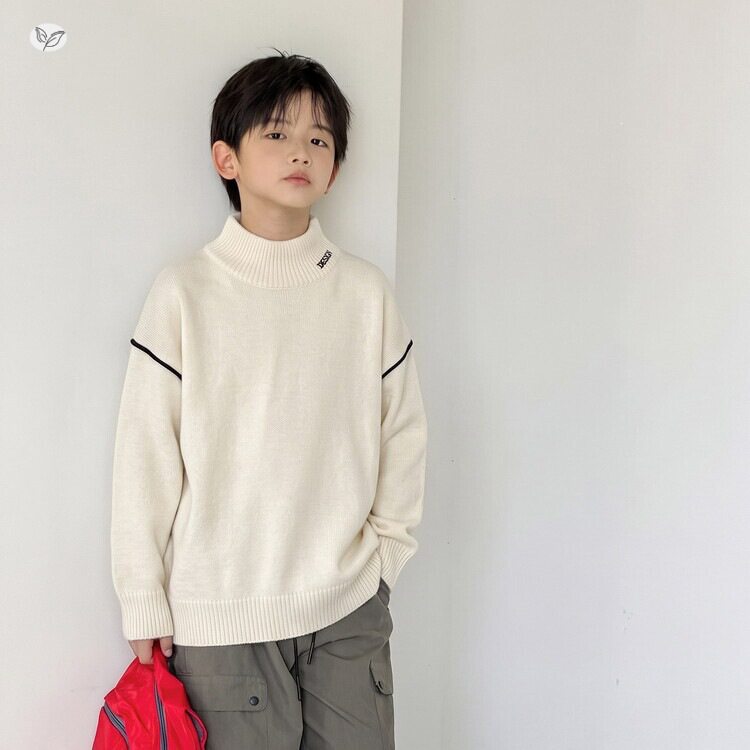 儿童装男童毛衣秋冬款2026新款男孩冬季加厚打底针织衫大童加绒潮