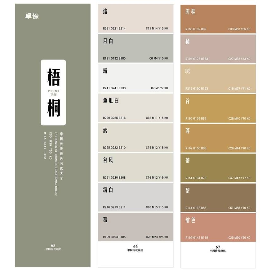 潘通色卡2025参考色风格色卡中文颜色名称配色调色比例服装油漆