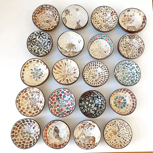 越南手工贝壳椰子碗玄关钥匙