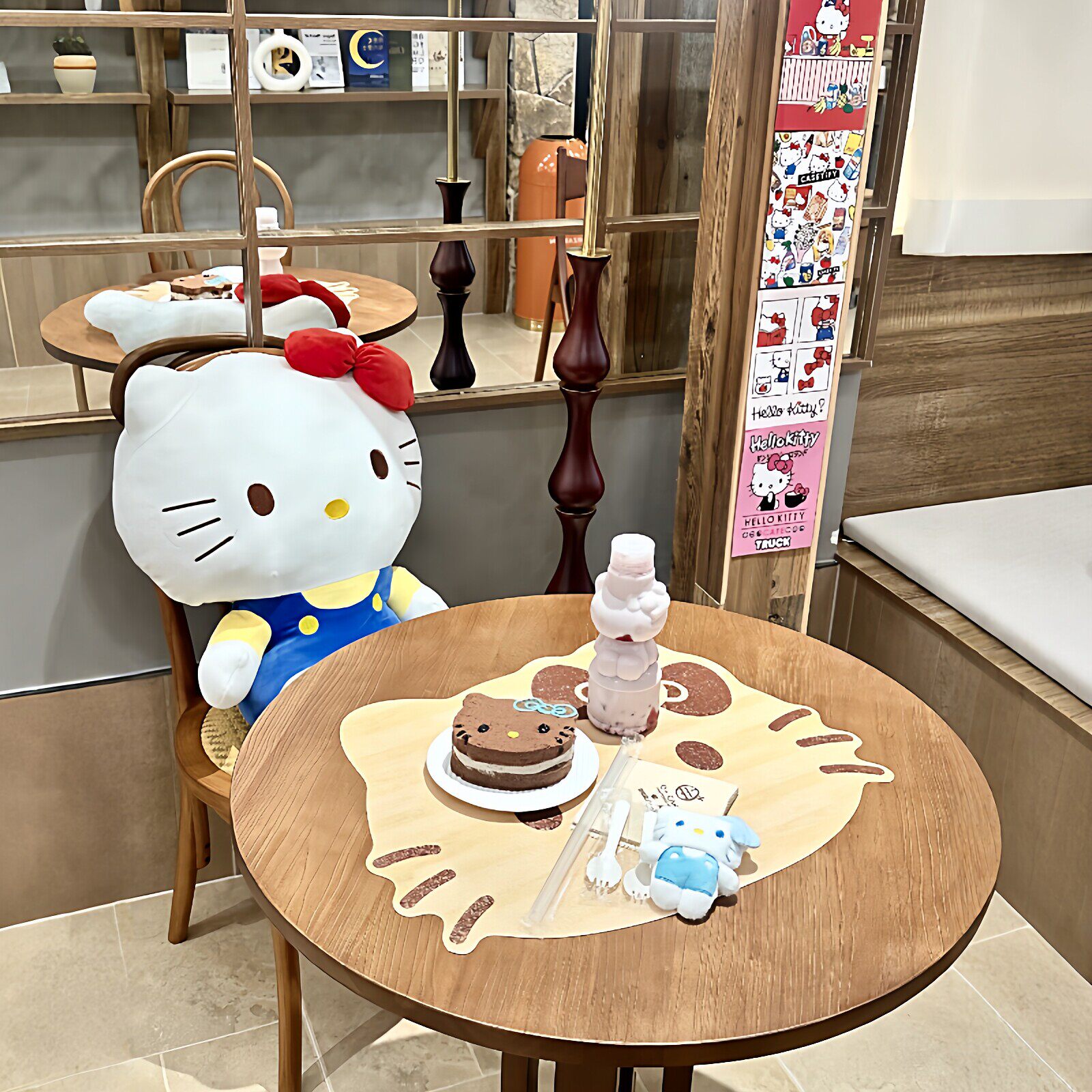 哈喽Kitty木纹餐垫沥水垫硅藻泥吸水防滑易打理餐桌防烫隔热桌垫