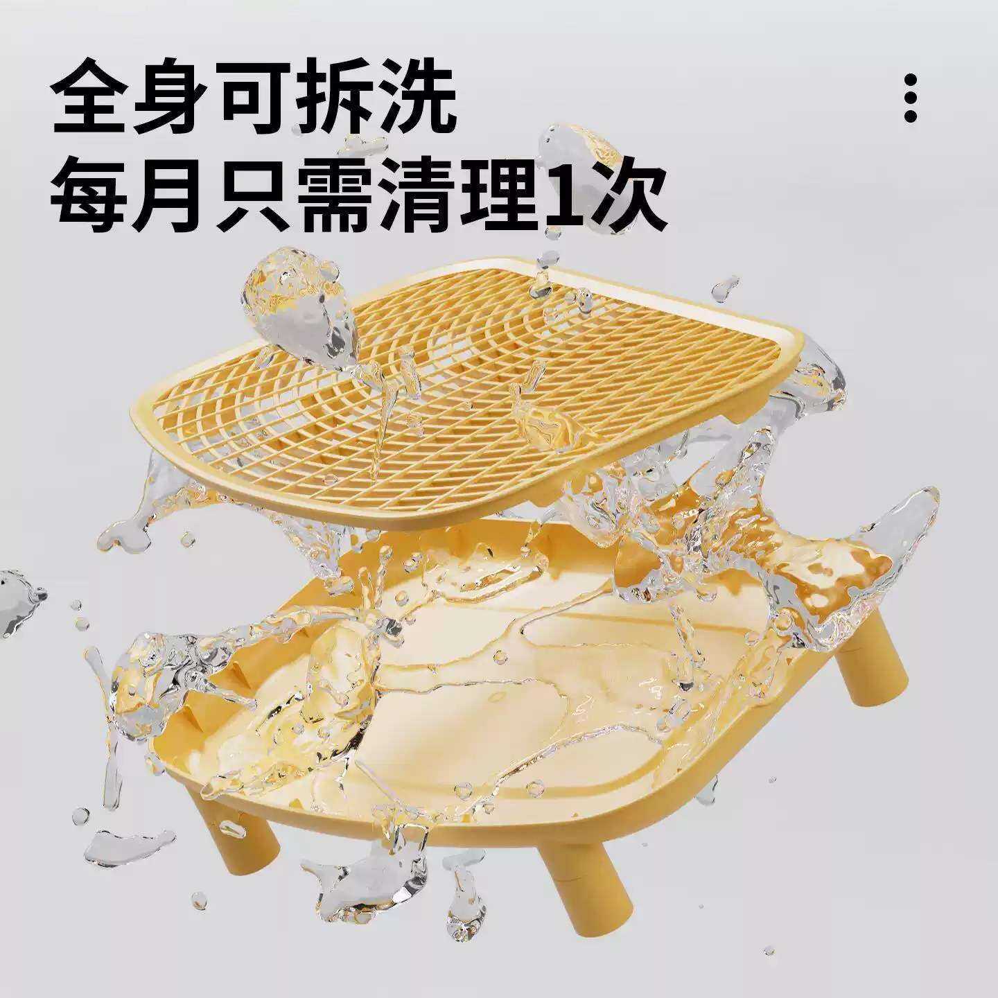超大号防外溅猫砂垫双层集砂过滤