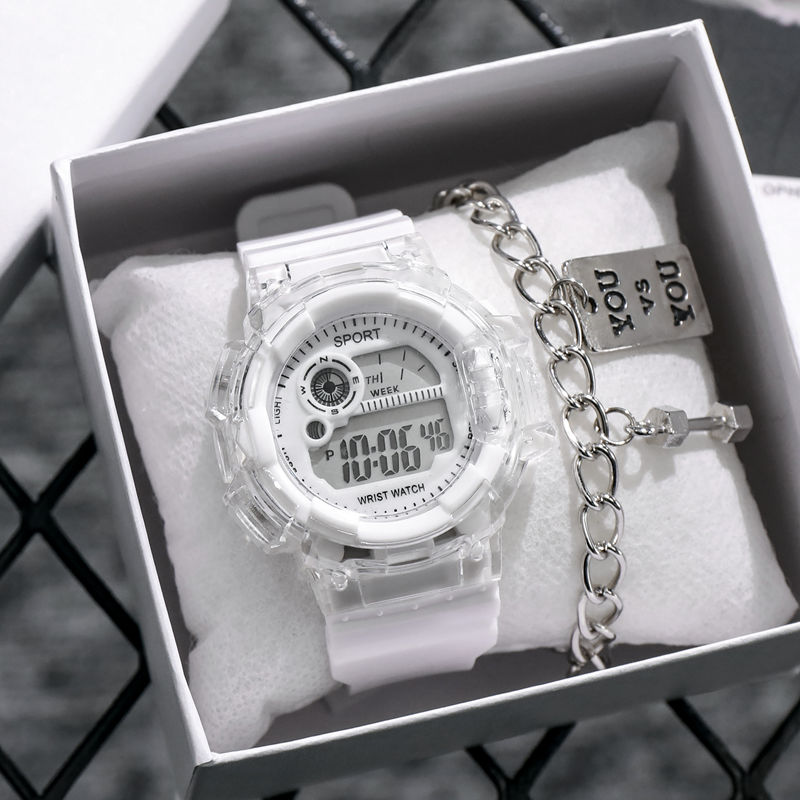 独角兽手表女ins高颜值中小学生儿童多功能夜光防水电子表男帅气