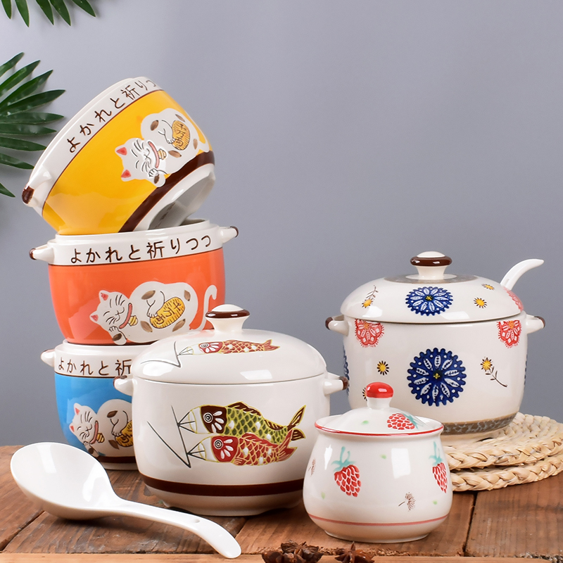 厨房用品陶瓷调味罐调料盒大号辣椒油罐猪油罐油壶家用盐罐调味盒