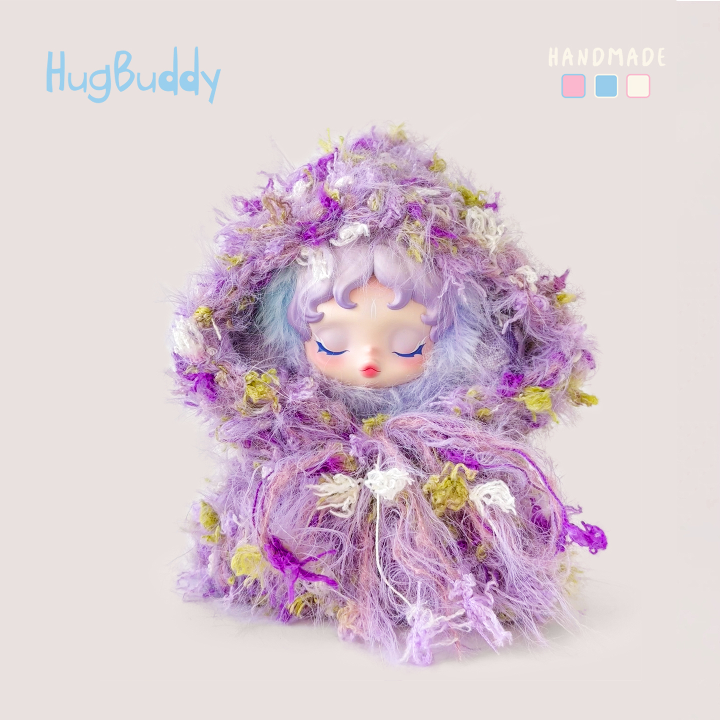 泡泡玛特SKULLPANDA搪胶毛绒公仔娃衣服光织园SP搪胶斗篷百搭娃衣