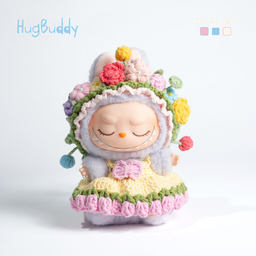 原创纯手工针织labubu娃衣一代二代三代拉布布玩偶衣服裙子替换装