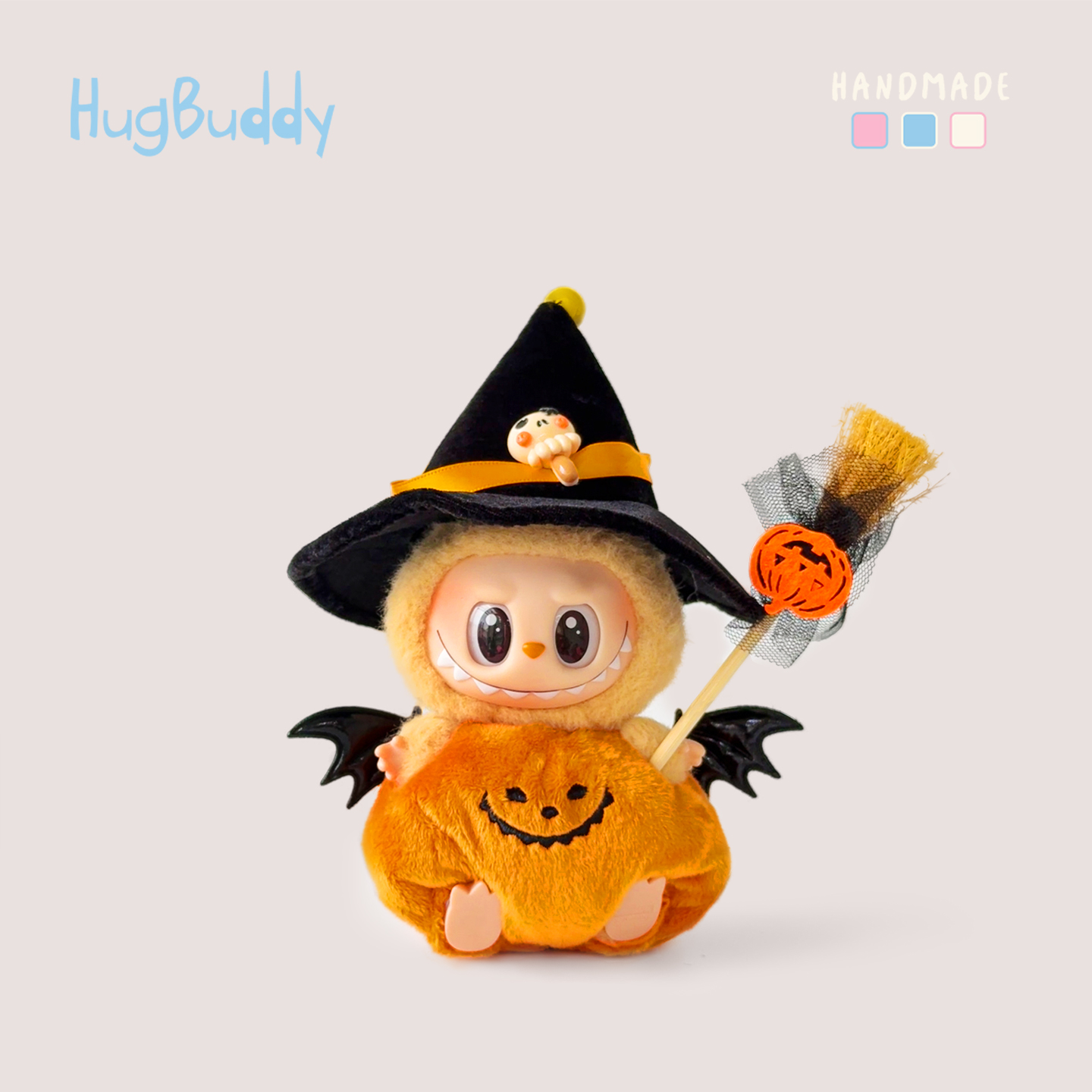 泡泡玛特拉布布娃衣万圣节圣诞节南瓜帽子衣服套装星星人挂件娃衣