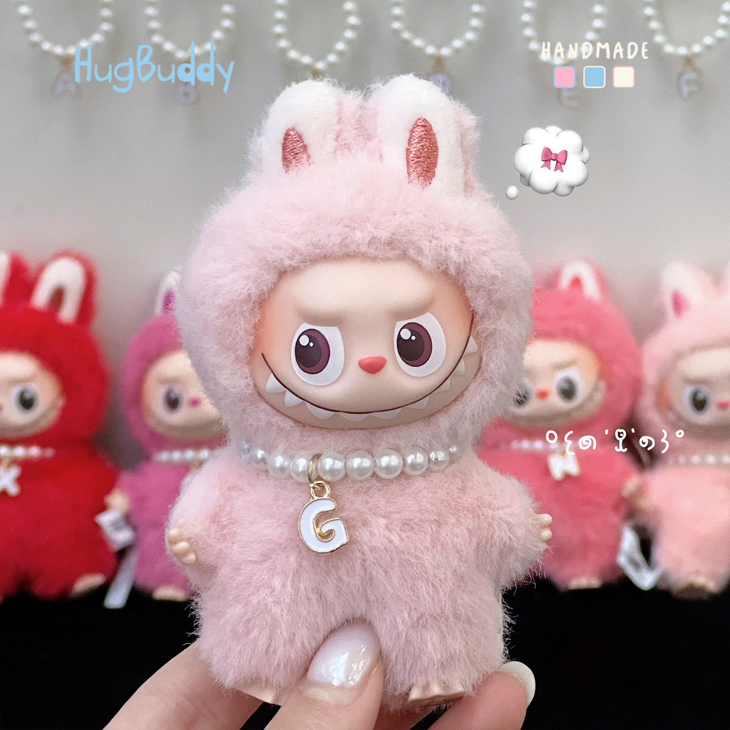 拉布布4.0心底密码26个字母手工娃用珍珠项链适配mini四代