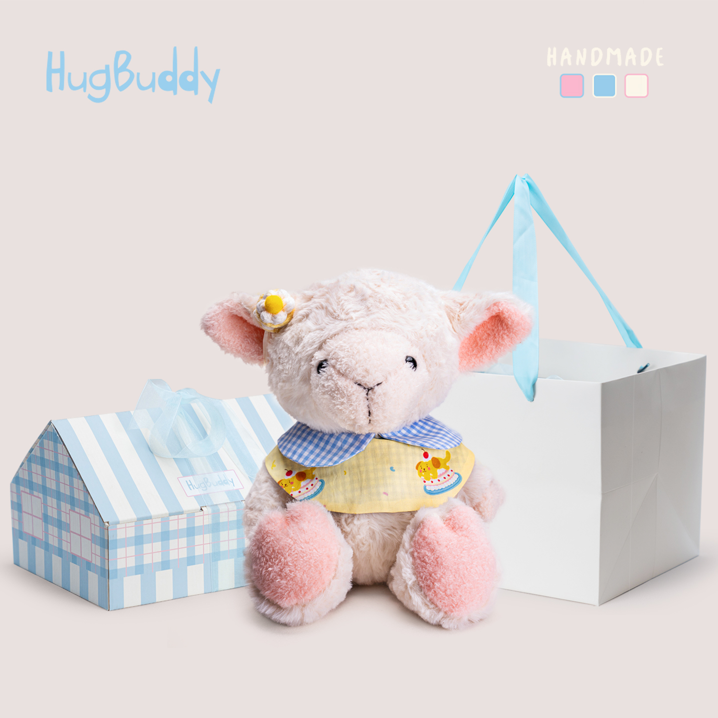 奶糖小眠羊抱偶毛绒玩具