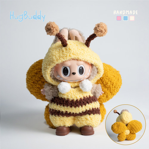 hugbuddy抱抱布迪原创拉布布labubu娃衣搪胶公仔潮玩手工钩针衣服