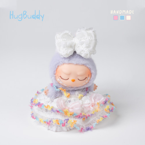 hugbuddy抱抱布迪LABUBU坐坐派对娃衣拉布布二代搪胶公仔衣服裙子