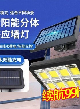 太阳能户外灯家用庭院灯分体式xLED户外室内防水感应照明壁灯路灯