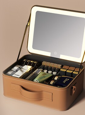 高级感化妆师专业包大容量手提箱跟妆师带灯镜子旅W行出差情人礼