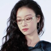 143 倪妮同款 眼镜框猫眼金丝眼镜女复古金高级潮镜架