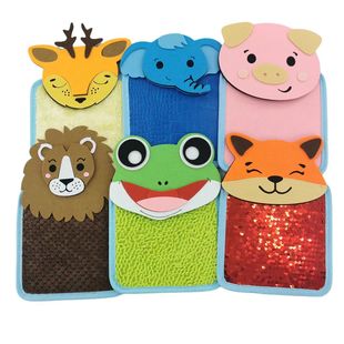 动物感官垫感知毯方垫手眼训练纹理触摸垫毛毡形状毯子记忆训练