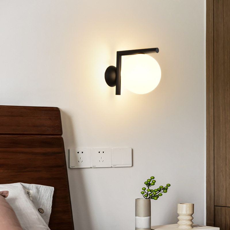 壁灯 现代简约LED床头灯卧室创意欧式美式客厅楼梯过道灯酒店灯具