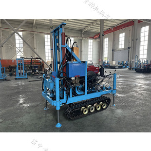 履带式柴油动力钻井机 小型柴油打孔钻机 100米深液压打井机
