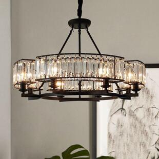 美式吊灯水晶复古客厅主灯轻奢大户型灯具卧室简约乡村餐厅设计感