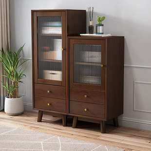 北欧实木电视柜边柜小户型客厅酒柜厨房收纳储物柜餐边柜高低组合