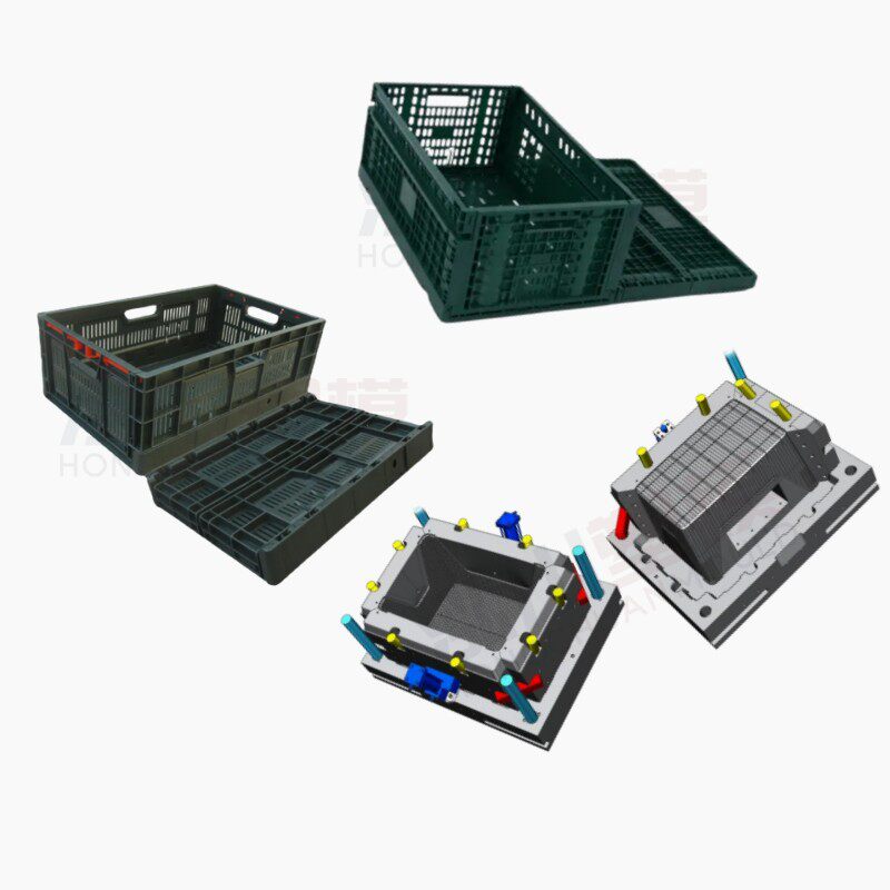 塑料物流运输筐冷链仓储折叠周转箱家居收纳箱塑料注塑模具开 模