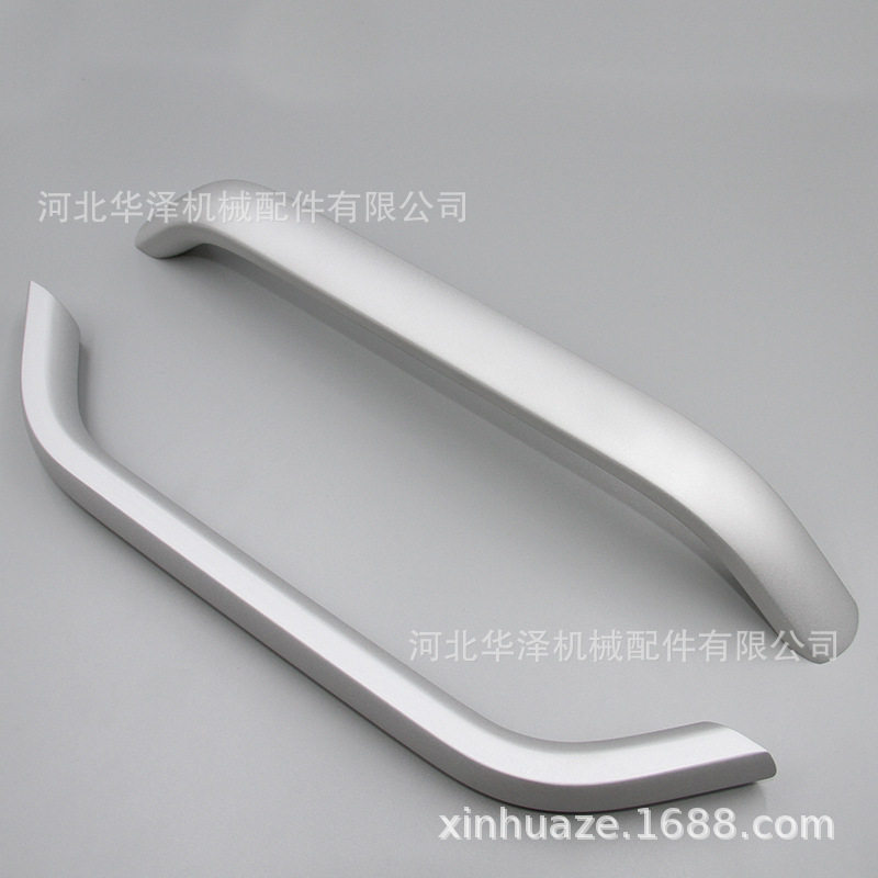 鑫华泽工厂直销实心铝合金弓形拉手 数控机床曲面拱型防护门把手
