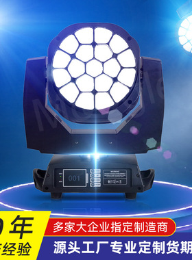 舞台灯光设备厂家LED19颗摇头灯酒吧宴会厅氛围染色灯光现货直销