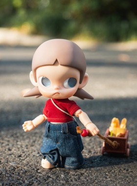 瓜瓜嘎·红色白色黑色T恤原创Zsiga可动人偶1/8娃衣手作牛仔套装