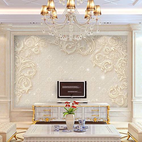 5d欧式电视背景墙纸8d立体壁画