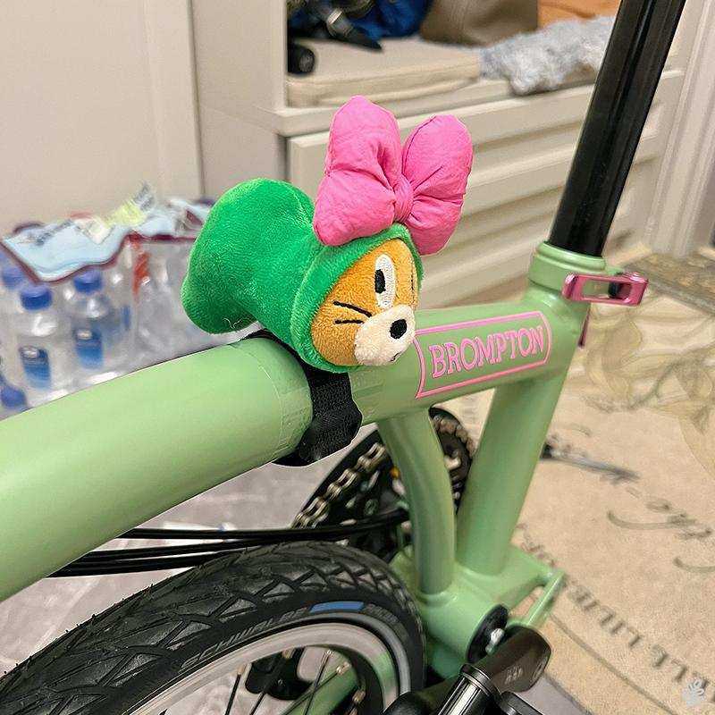 杰瑞鼠小布自行单车装饰小配件改装趴趴玩偶骑行装备配饰BROMPTON