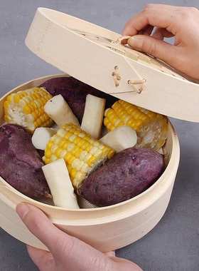 Bamboo Steamer Basket with Lid Dumpling Steamer Basket