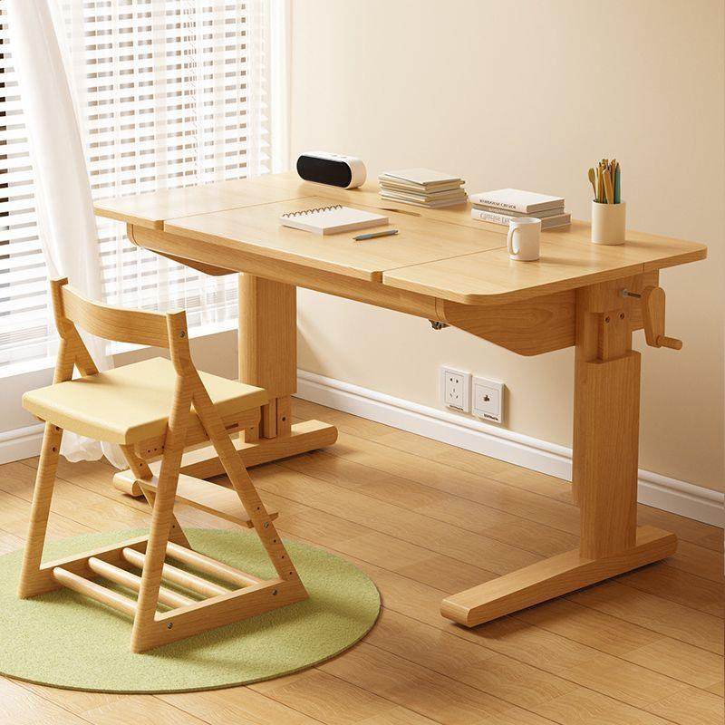 德国Coxida儿童学习桌山毛榉家用书桌纯实木小学生写字桌椅套装