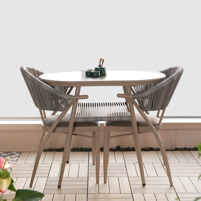 阳台休闲桌椅轻奢网红一桌二椅子茶桌椅组合小户型简约藤椅三件套