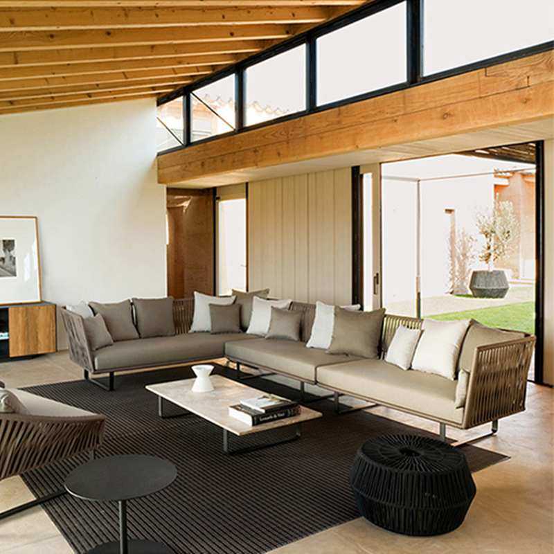 户外沙发庭院组合别墅阳台花园露台藤椅室外样板房阳光房藤编家具