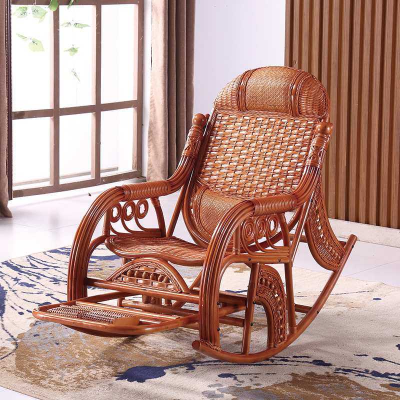 摇摇椅家用懒人椅藤编椅午休椅藤椅摇椅现代简约室内躺椅靠背椅子