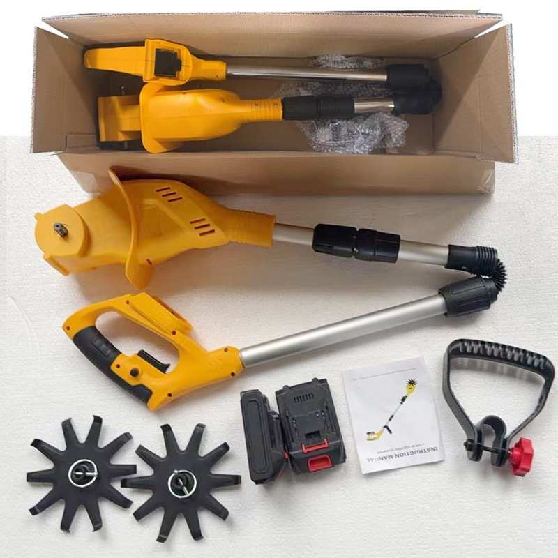 手持锂电微耕机松土机农用翻土机小型家用电动锄头旋耕机电动农具