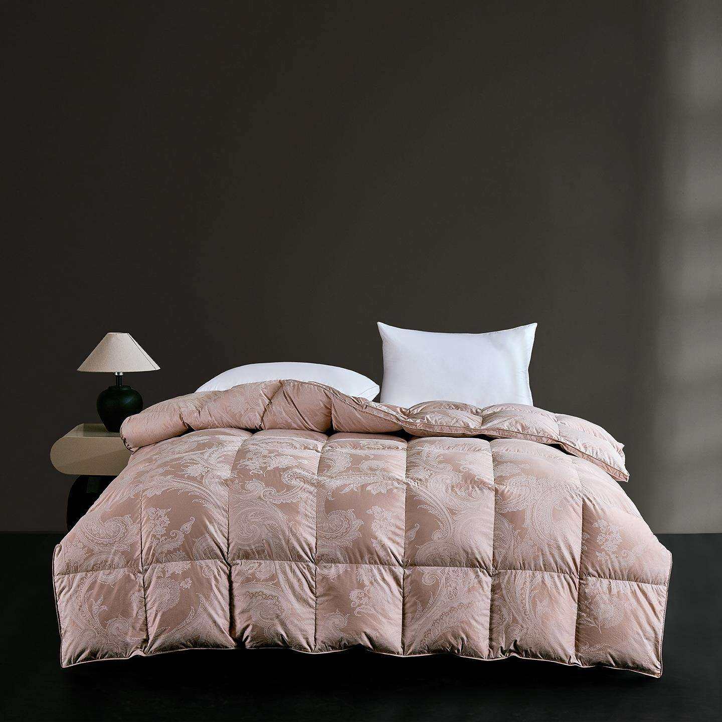 【送工具】新款高支大提花羽绒被壳半成品羽绒被自充绒羽绒被套